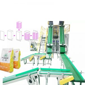 Automatisk saltposepakning i stor pp vævet pose sekundær posemaskinelinje