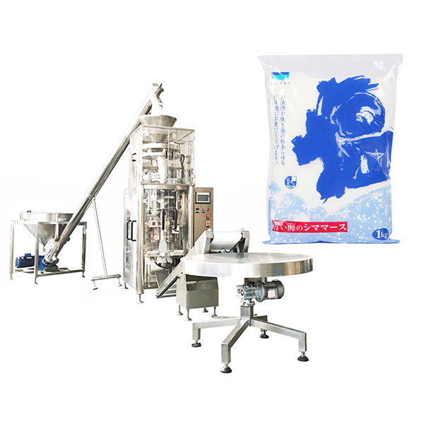 Vertikal Form Fill Seal Machine Med Volumetrisk Cup For Salt