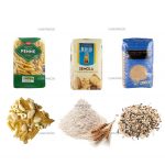 Automatisk fladbundspose, der danner fyldemærkningsemballage til korn